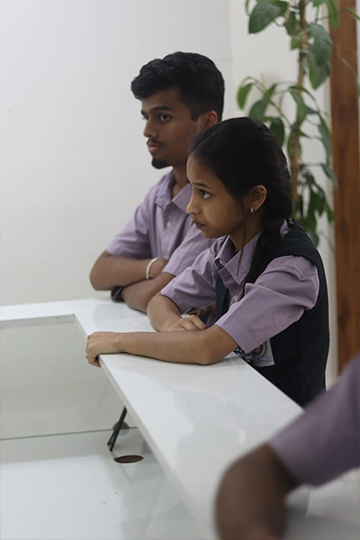 Students at YES College campus